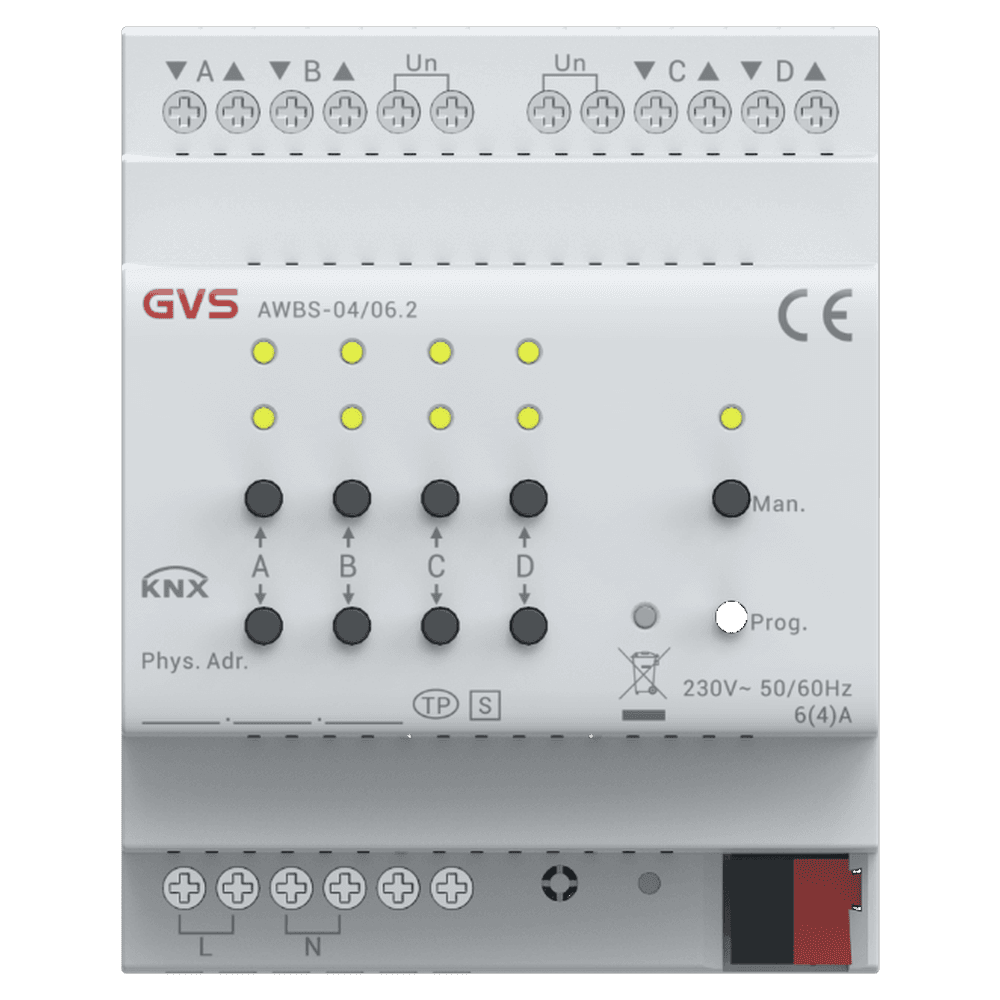Jalousieaktor, 4-fach – AWBS-04/06.2 Bild 1