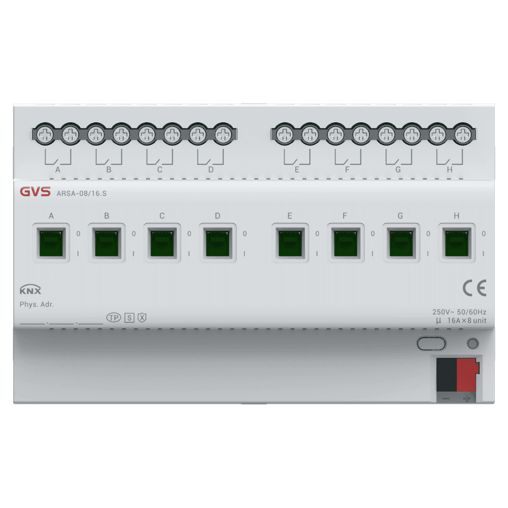 Schaltaktor, 8-fach, 16A, KNX Data Secure – ARSA-08/16.S Bild 1