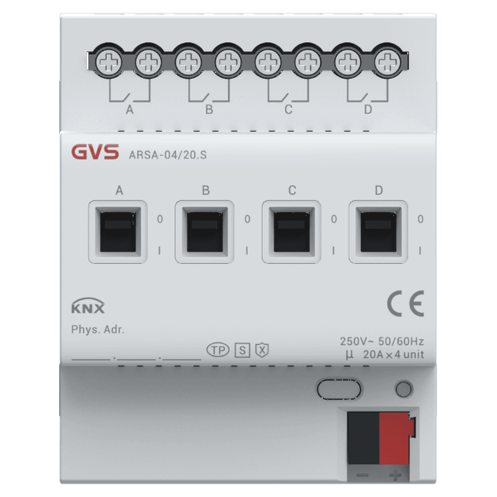 Schaltaktor, 4-fach, 20A, KNX Data Secure – ARSA-04/20.S Bild 1