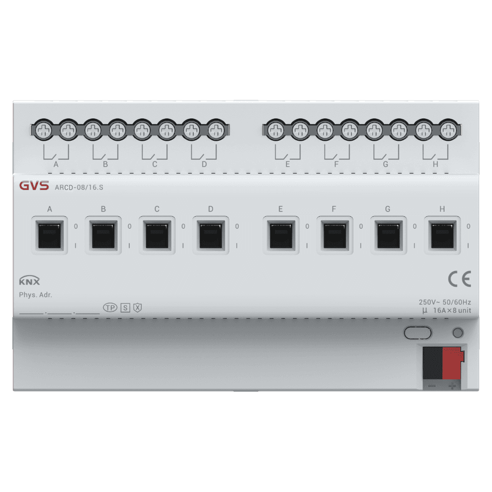 Schaltaktor, 8-fach, 16A, mit Strommessung, KNX Data Secure – ARCD-08/16.S Bild 1