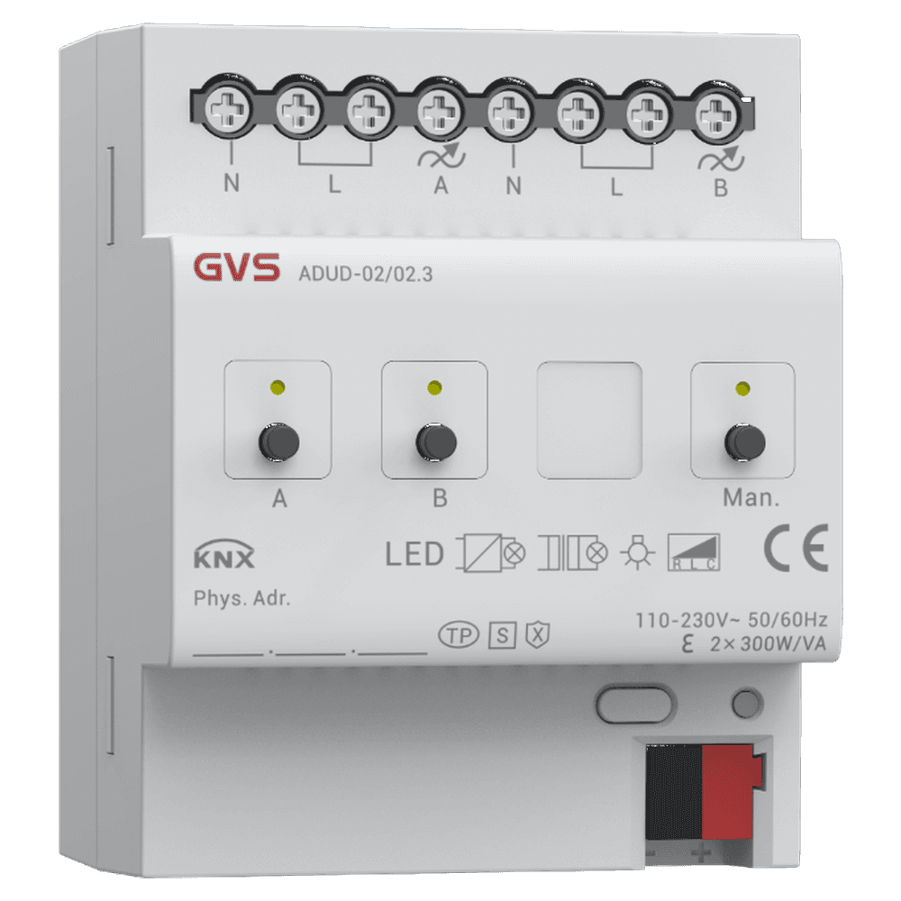 Universal-Dimmaktor, 2-fach, KNX Data Secure – ADUD-02/02.3 Bild 2