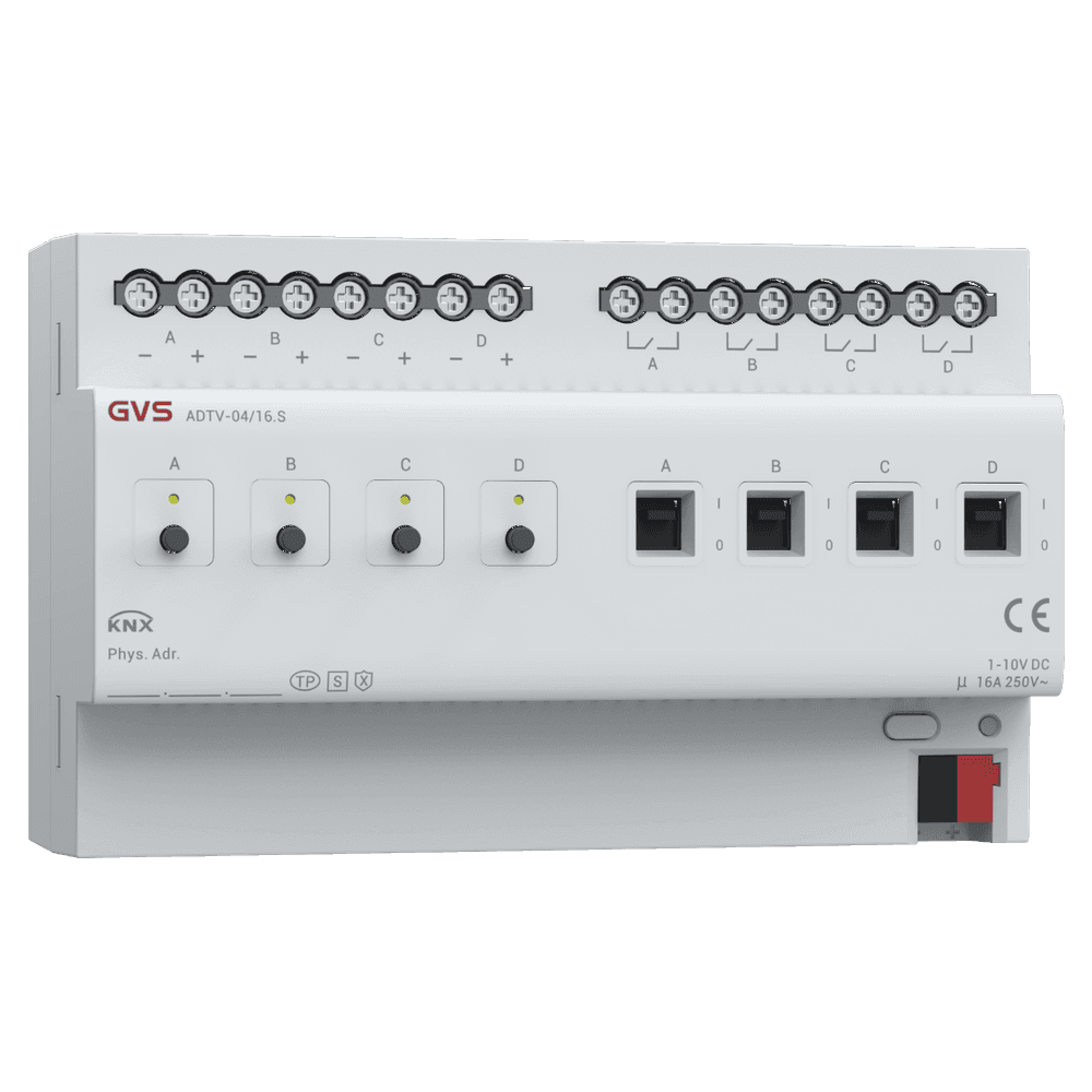 Dimmaktor, 4-fach, 1–10V, KNX Data Secure – ADTV-04/16.S Bild 2