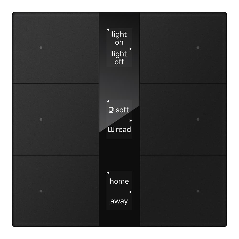 Tastsensor mit Display S-Serie, 3-fach, Schwarz, Normalglas, KNX Data Secure – CHPBD-06/36.1.11 Bild 1