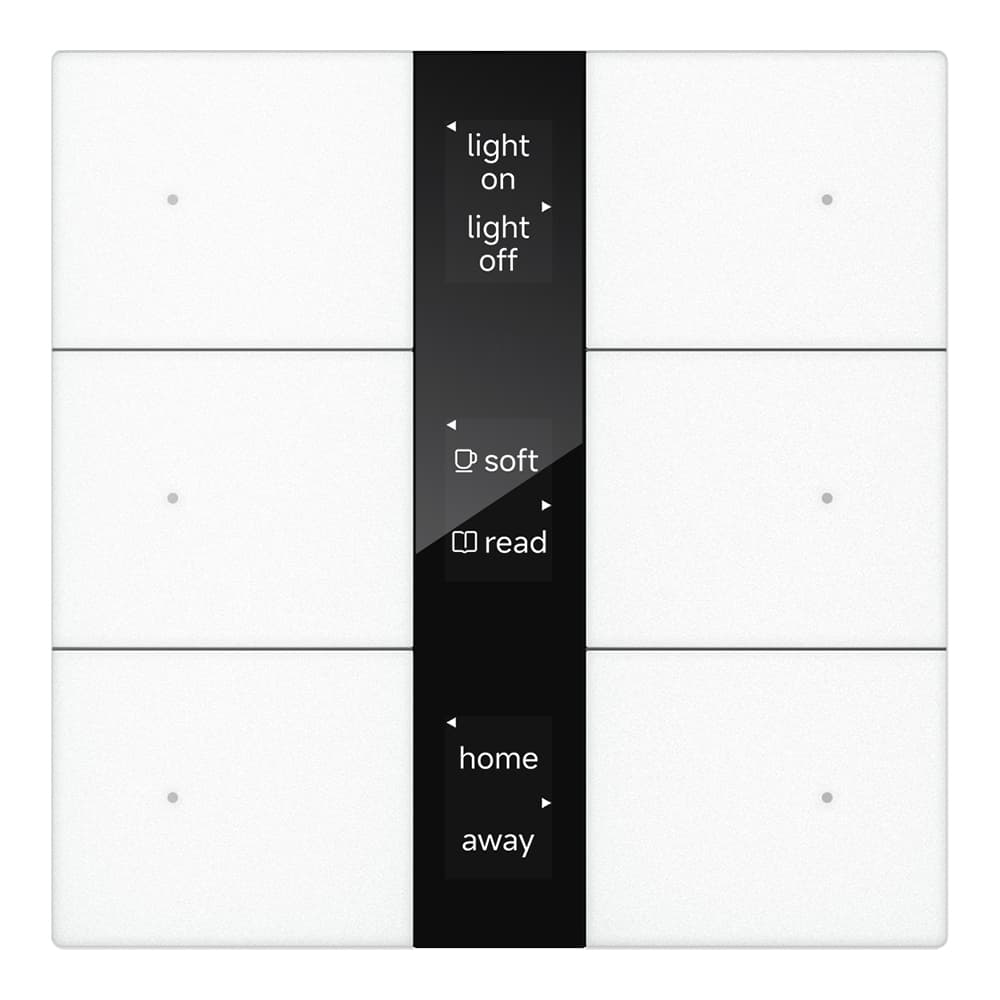 Tastsensor mit Display S-Serie, 3-fach, Weiß, Normalglas, KNX Data Secure – CHPBD-06/36.1.10 Bild 1