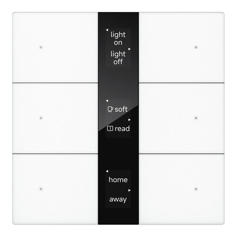 Tastsensor mit Display S-Serie, 3-fach, Weiß, Spiegelglas, KNX Data Secure – CHPBD-06/36.2.10 Bild 1