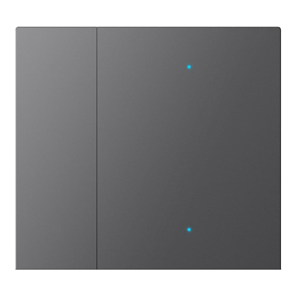 WALTZ Wippenset, für Tastsensor+, Aluminium Anthrazit, 1-fach, bei Gravur nur LED durchscheinend – CHKA-02/W.1.23 | Gravur optional, Art.-Nr. 503053440 separat bestellen Bild 1
